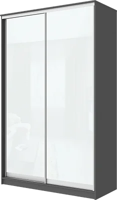 картинка 2-х дверный шкаф-купе с цветной пленкой Белый №10 2400 1200 420 от магазина КУПИ КУПЕ